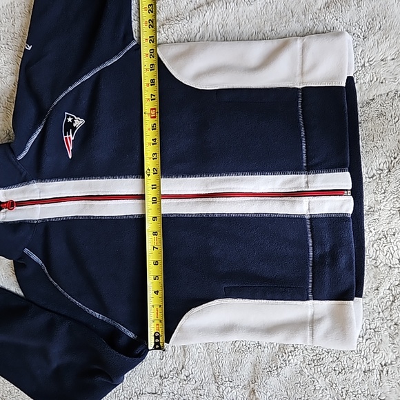 Rbk NFL New England Patriots Fleece Zip Up Jacket Women's Large Blue White & Red - Picture 11 of 12